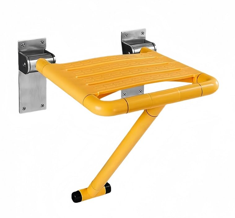 Baño base de acero inoxidable taburete plegable pared ducha asiento antideslizante baño ancianos discapacitados baño baño montado en la pared banco sentado