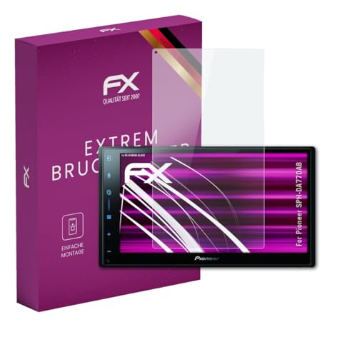 atFoliX Plastic Glass Protective Film compatible with Pioneer SPH-DA77DAB Glass Protector, 9H Hybrid-Glass FX Screen Protector