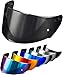 PSLER Visera de Casco para LS2 Outer FF320 Rapid FF353 Assault FF328 Stream FF800, Visera Tintada para Casco de Motocicleta Accesorios de Repuesto(Negro Claro)