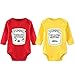 Culbutomind Tutina per neonati con scritta “Yummz Pomodoro Ketchup”, mostarda, rosso, giallo, completo bimbi e bimbe, vestiti, per gemelli Giallo 1 12 mesi