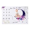 Yihaifu Baby Maandelijkse Milestone Blanket Meisje van de jongen Photo Growth Flanel Milestone Blanket Boy achtergrond…