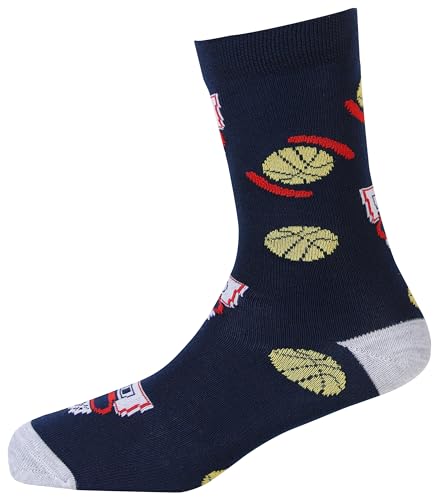 Image of RC. ROYAL CLASS Boys & Girls Calf Length Soft Cotton Multicolored Socks For Kids (Pack of 5 Pairs)