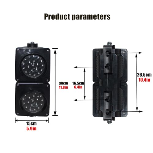 Semáforo rojo/verde de 100 mm con señal LED de parada para control de tráfico exterior 8