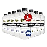 MRM Chemicals - 8 x 1L Essigsäure 80% – Hochkonzentrierte Essigessenz – Chemischer Rohstoff für Gewerbe, Synthesen & technische Anwendungen – EU-Qualität