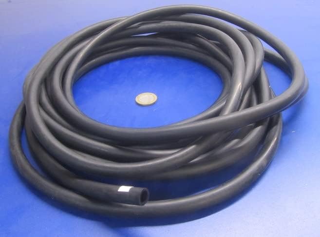 Latex Black Rubber Round Tubing 40A .437" (7/16") OD x .187" (3/16") ID x 25 Ft. Length 1 Roll