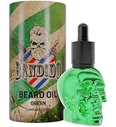 BANDIDO Huile à barbe pour homme 40 ml au design crâne vert | Huile nourrissante, anti-pelliculaire et volumétrique