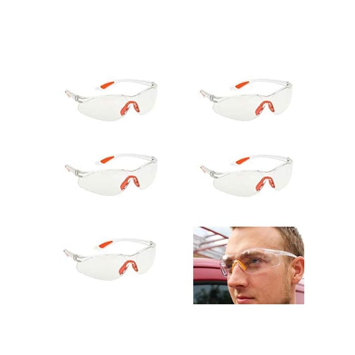 Buy HONGCI 5Pack Clear Safety Glasses,Safety Protection Glasses Eyewear With Clear Plastic