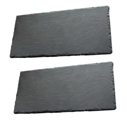 Platos KALLORY de pizarra negros x2 antitermicos miniatura 1