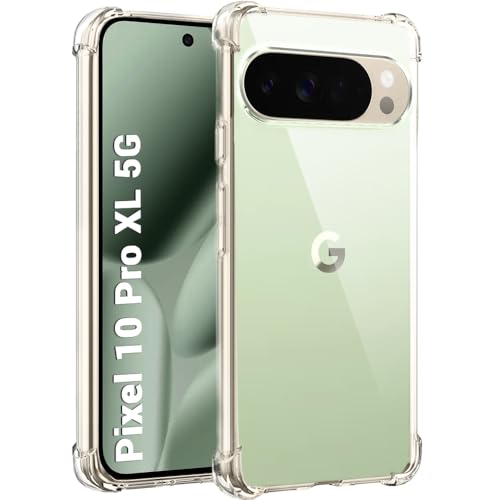 Image of TheGiftKart Crystal Clear Back Cover Case for Google Pixel 10 Pro XL | 360 Degree Protection | Shock Proof Design | Transparent Case Cover for Google Pixel 10 Pro XL (PC & TPU, Transparent Bumper)