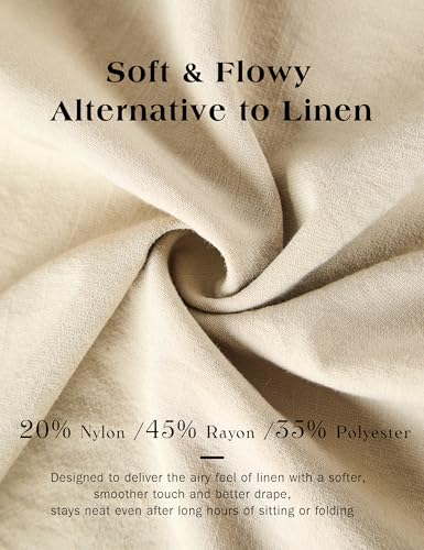Image of EZRUN Women's Flowy Wide Leg Travel Palazzo Pants with Zip Pocket | Wrinkle-free flowy fabric, secure zip pocket & elastic waist. Ideal for long flights, summer beach lounge & everyday yoga