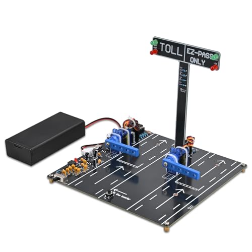 MIOYOOW DIY Highway Toll Booth Simulation Kit, Toll Gate Simulator Soldering Practice Kit with 2