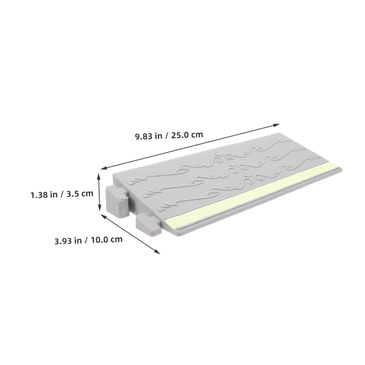 MUCKLILY Step Ramps for Cars Mobility Fluorescent Strips Light Grey Threshold Ramps Easy Clean Design