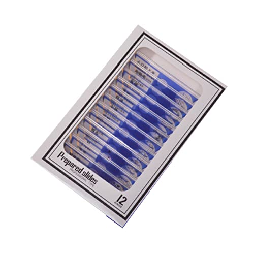 顕微鏡キット 準備済みプラスチック顕微鏡スライド 顕微鏡レンズアダプター(Purple)