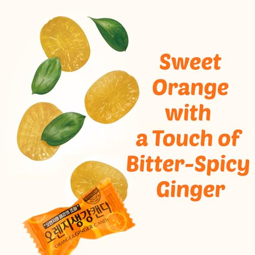 Caramelos coreanos de jengibre y naranja 250g miniatura 3