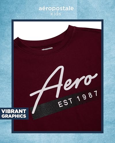 AEROPOSTALE Boys Tshirts - Classic Pullover Casual Crew Neck Short Sleeve Short Sleeve Boys Graphic Tees Kids (Sizes: 8-16)3