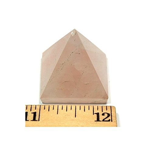 Pirámide de cuarzo rosa (1 pulgada - 1-1/4 pulgadas) - 1 unidad.