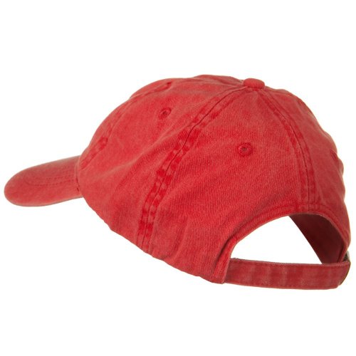 Otto Caps Washed Solid Pigment Dyed Cotton Twill Brass Buckle Cap - Red Osfm #TOP1