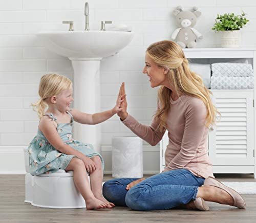 Regalo 2-In-1 My Little Potty Training & Transition Potty, Grow With Me & On The Go, Bonus Kit, Flushing Sound, Removable Training Transition Potty Seat, Oversized Foam Soft Seat & Wipe Storage,White #TOP1
