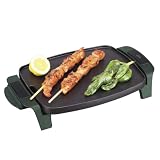 JATA JEGR5501 - Plancha de Asar Eléctrica Pequeña para 2 Personas, 1000W