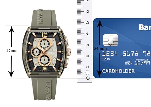 Image of NAVIFORCE NF6101 Multifunctional Chronograph dial with Silicon Strap Analog Watch