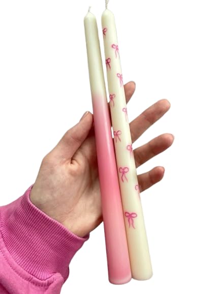 Pink Bow Candles Scented Coquette Bow Candles Party Supplies for Valentine's Day Coquette Bachelorette Birthday Bridal Wedding Party Decorations (Pack of 2)-image-19