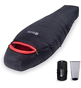 Amazon.co.jp: QEZER シュラフ ダウン 寝袋 コンパクト マミー型