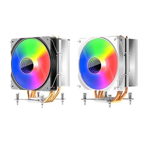 Ventilateur CPU 12cm 4pin PWM RVB efficace pour PC de bureau - 4