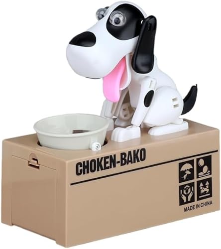 Unlnsiy 犬 貯金箱 おしゃれ コインバンク 男の子 リトルドッグバギーバンク 女の子 お金を食べる犬の貯金箱 プレゼント クリスマス 犬の貯金箱 自動盗むお金の犬の貯金箱 (C)