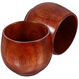 Veemoon Japanese-Style Wooden Sake Cups 50Ml 2Pcs Set Cedar Wood Drinking Cups for Sake and Tea Serving Traditional Japanese Masu for Home and Dining
