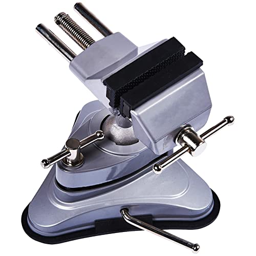 Rotating Suction Table VICE Bench 360° Adjustable Top Swivel Professional Workshop JAW Clamp DIY Holder Mini Vise Locksmith Hobby Craft Electronics Workshop Hand Tools Cup Base UK Free P&P