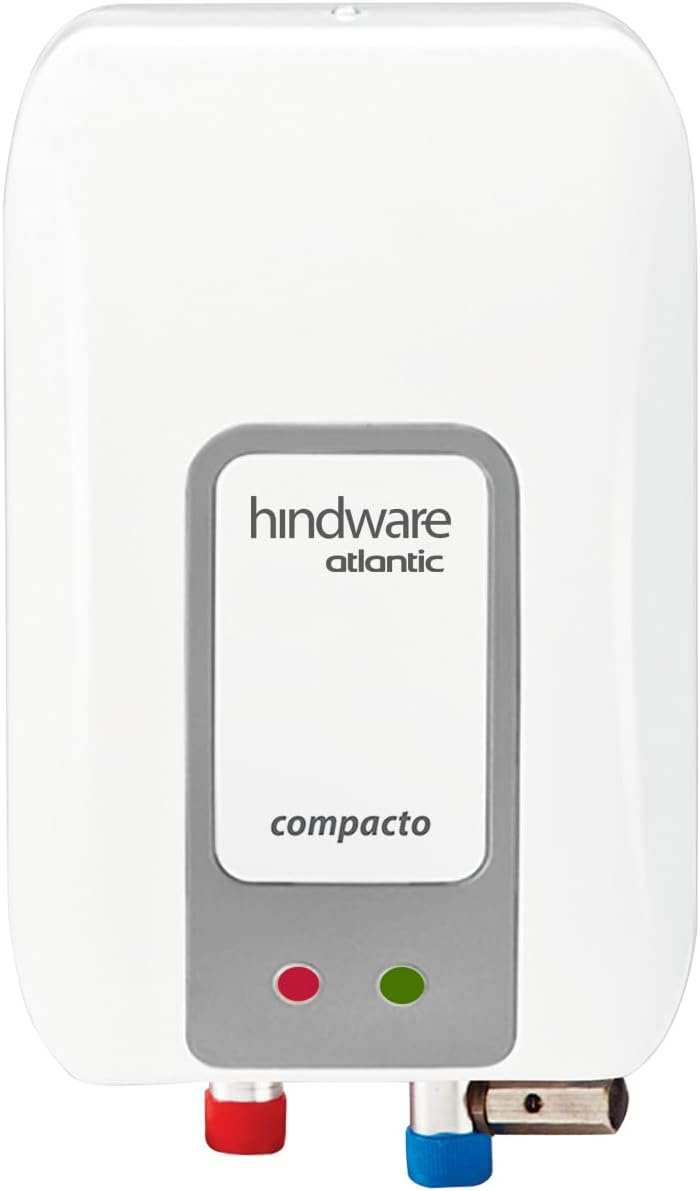 Compacto 3 Litre Instant water heater with Stainless Steel Tank, Robust Construction, Pressure Relief Valve And I-thermostat Feature (White And Grey)