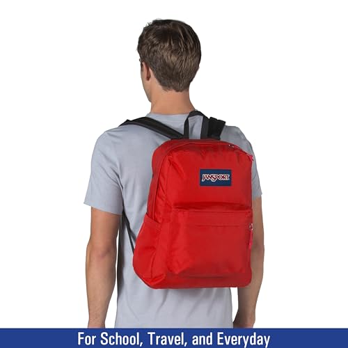 Image of JanSport NCAA Officially Licensed Backpack, Houston Cougars, Superbreak Plus with Padded 15'' Laptop Sleeve, Spacious Computer Bag for Men & Women, Durable Daypack with Bottle Pocket, Red Tape