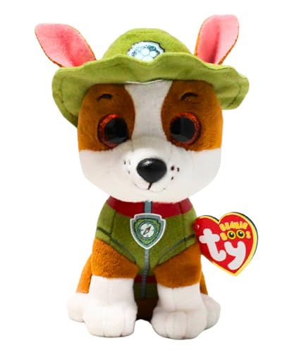 TY- Pat' Patrouille-Peluche Tracker 15 cm, TY41299, Multicolore