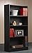 Mylex 47.5 Inch Bookcase, One Fixed and Three Adjustable Shelves, 47.5 x 24.75 x 9.5 Inches, Black Oak Finish, Assembly Required