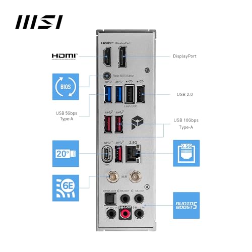 Image of MSI PRO Z790-A WiFi II Motherboard, ATX - Supports Intel Core 14th, 13th & 12th Gen Processors, LGA 1700-80A SPS VRM, DDR5 Memory Boost 7800+MT /s /OC, PCIe 5.0 x16, 4 x M.2 Gen4, Wi-Fi 6E, 2.5G LAN