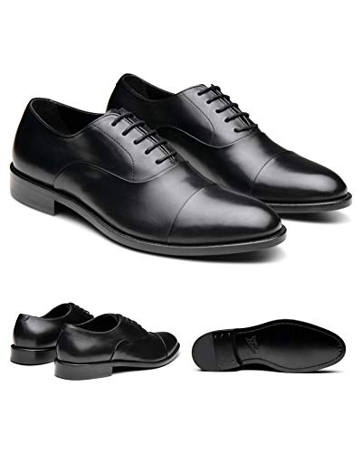 Image of Dunross & Sons Premium Lace-Up Dress Shoes with a Breathable Naturally Leather Lining and Durable Non-Slip Rubber Sole