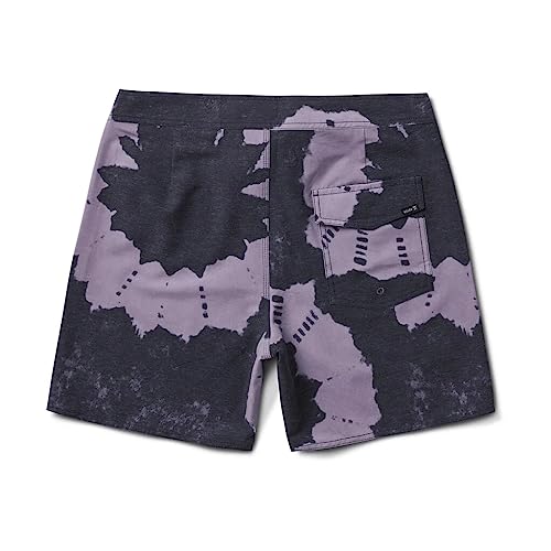 Roark Men's Passage 17" Boardshorts, Purple Haze Shibori, 332