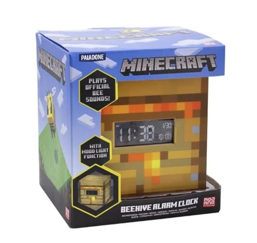 Paladone Product Minecraft Bee Hive Réveil Noir 5055964788469