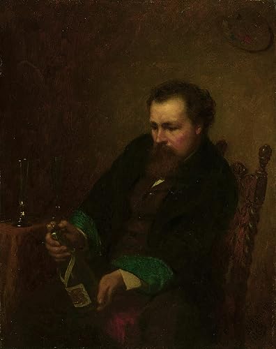 Toile Autoportrait Eastman Johnson pour habiller un grand mur vide 60x90cm