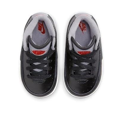Toddler's Jordan 2 Retro Black/Cement Grey-Fire Red (DQ8563 001) - 53