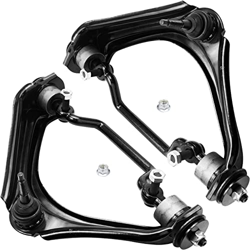 Image of Detroit Axle - 4.0L Front End Suspension Kit for 2002-2003 Ford Explorer Mercury Mountaineer, Upper & Lower Control Arms Tie Rods Sway Bars Boots Replacement - 12pc Set