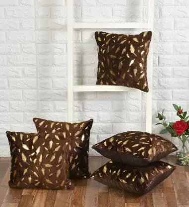 Decorative Chenille Cushion Cover 40 x 40 cm (16 x 16 inch) Large Square Pillow Covers for Bed, Sofa, Chair Seat