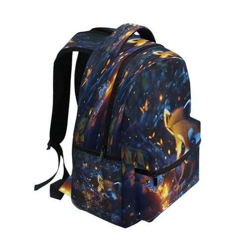 Raccoon Butterfly Bird Backpack for School Boys Girls Adults Kids Bookbag Laptop Bag 15L2