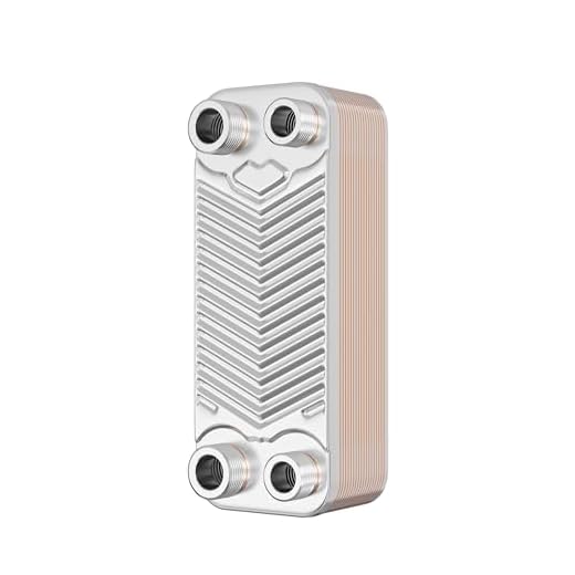 Wiltec Intercambiador calor térmico acero inoxidable 20 placas Termocambiador placas máx. 44 kW