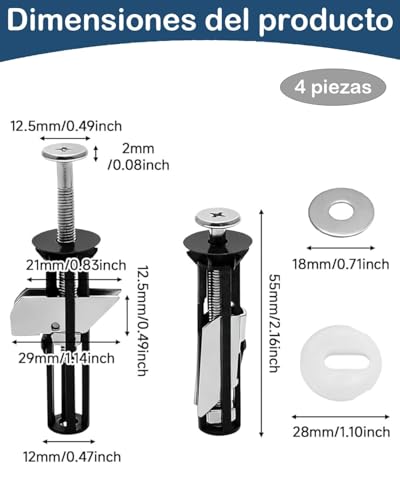 Tornillos para tapa de baño 8 Imagen adicional