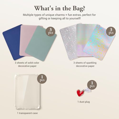 Image of CoBak Clear Case for All-New 7 inch E-Readers - with 6 Pcs Inserts Cardstock Paper, 1 Pcs Dust Plug, not Compatible with Kobo Clara