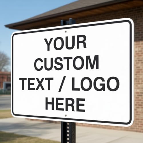 Custom Metal Signs for Business Outdoor, 18x14 Inches Reflective Option Aluminum, Weather Resistant, Waterproof, Durable Ink, Easy to Mount
