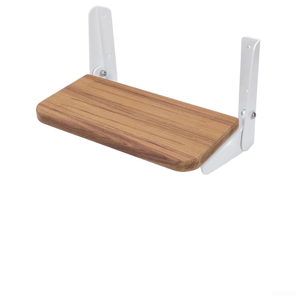 Reposapiés plegable de madera de teca de grado marino para timón de barco, 305 x 158 mm, cómodo soporte de pie con marco de aleación de aluminio, funcionamiento versátil que ahorra espacio