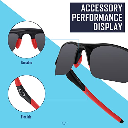 Image of SAUCER Replacement Nose Pieces Pads & Earsocks Temple Sleeve Rubber Kit for Oakley Half Jacket | Half Jacket XLJ Sunglass