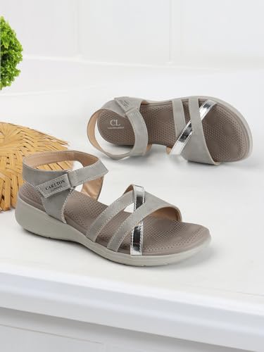 Image of Carlton London women's Lightweight Comfort Wedge Heel Back strap Sandals